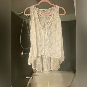 Derek Lam Sheer Tunic / Sleeveless Blouse / Shirt Dress